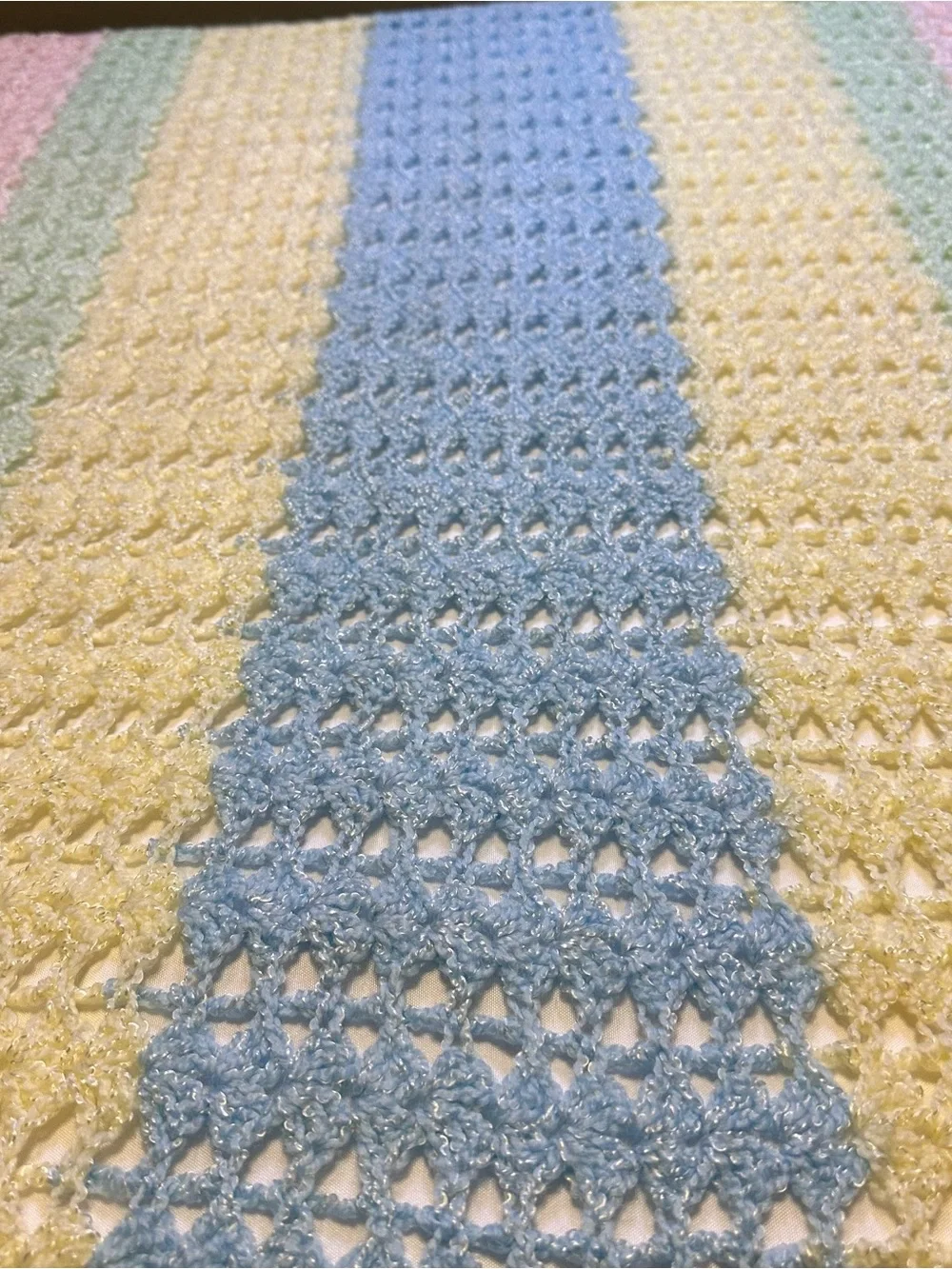 Pastel Multicolor Crochet baby blanket